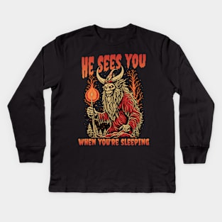 Krampus Kids Long Sleeve T-Shirt